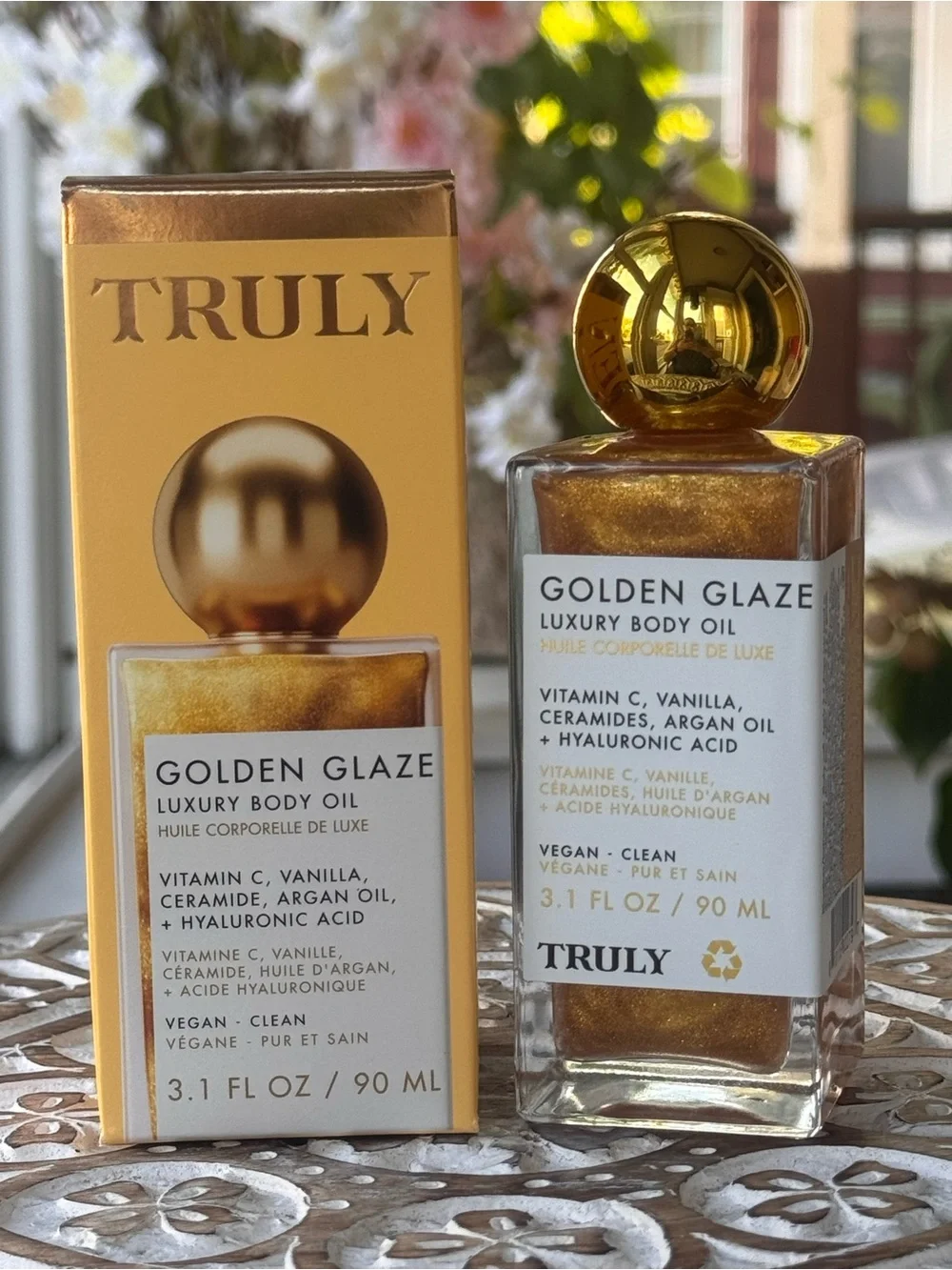 Truly Golden Glaze Luxury Body Oil Gold Shimmer 3.1 oz New in Box